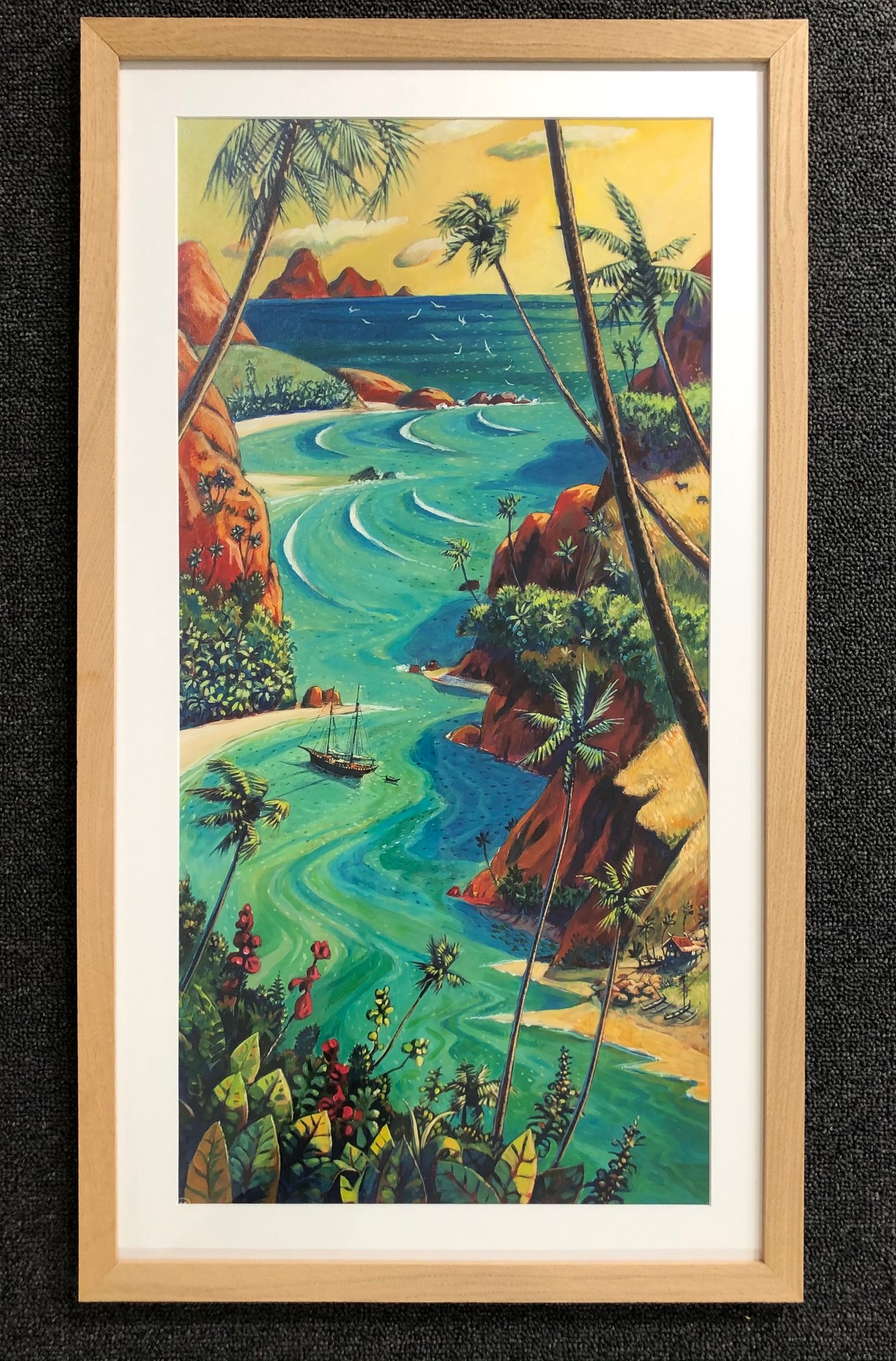 REPROGRAPHIE DE L'ARTISTE PEINTRE JAC DE KERDREL
MIS EN VALEUR PAR UN PASSE PARTOUT BLANC ET UNE BAGUETTE BRUTE EN CHÊNE
FAIT PAR SÉBASTIEN ENCADREUR AUX SABLES D'OLONNE