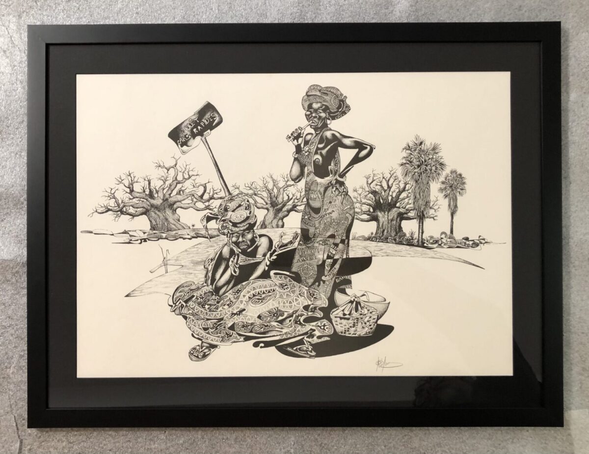 PASSE PARTOUT FULL BLACK COLOUR MOUNT
BAGUETTE NOIR MAT DE CHEZ EUROBAGUETTE
RÉALISÉ PAR L'ENCADREUR 1. BIS PROMENADE Amiral LAFARGUE AUX Sables d'Olonne