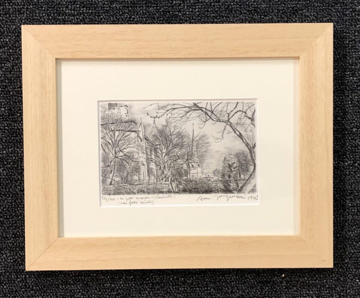 LE PETIT MANOIR ANDRÉ JACQUEMIN
DESSIN CRAYON GRAPHITE
PASSE PARTOUT ÉPAIS DE CHEZ CRESCENT
BAGUETTE LARGE EN BOIS BRUT AYOUS DE CHEZ EUROBAGUETTES
RÉALISÉ PAR L'ENCADREUR 85100