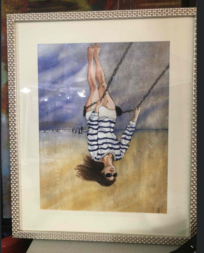 BAGUETTE BIJOU
AQUARELLE MISE EN VALEUR PAR CETTE MAGNIFIQUE BAGUETTE ARGENTÉE
FAIT PAR L'ENCADREUR GALERIE BLANCHE LES SABLES D'OLONNE