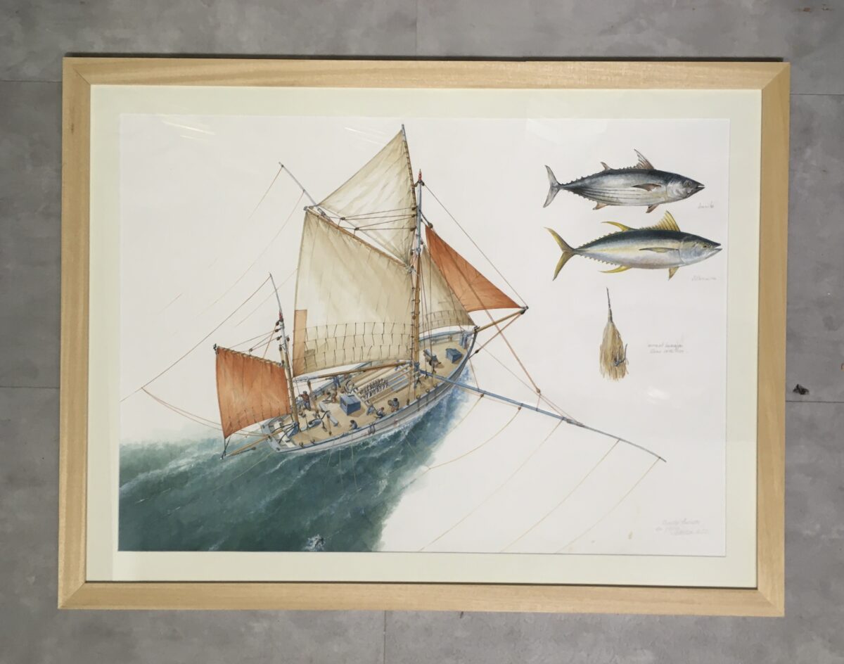 LE THONNIER DE J-B HERON
AQUARELLE ORIGINALE ENCADRÉE PAR L'ENCADREUR DES SABLES POUR L'EXPOSITION DE L'ARTISTE AUX ATLANTES EN VENDÉE