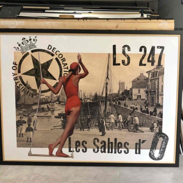 LES SABLES D'OLONNE
AFFICHE RÉTRO 
DOUBLE BAGUETTE D'EUROBAGUETTE
L'ENCADREUR
LES SABLES D'OLONNE